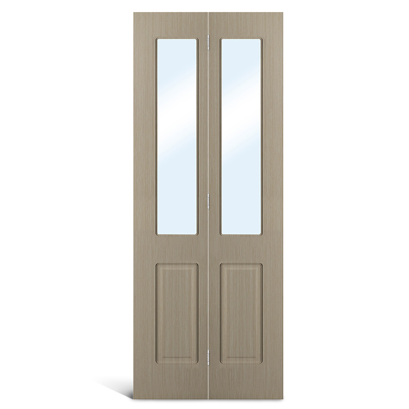 باب ذو 4 ألواح مربعة الشكل زجاج PVC ثنائي الطي