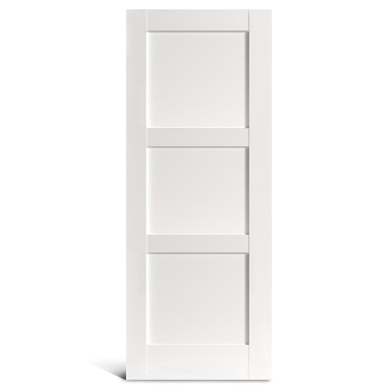 3 أبواب مسطحة PVC شاكر باب داخلي تجاري