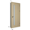 Oupai PVC باب خشبي MDF حاصل على شهادة CE Saso GOST-R